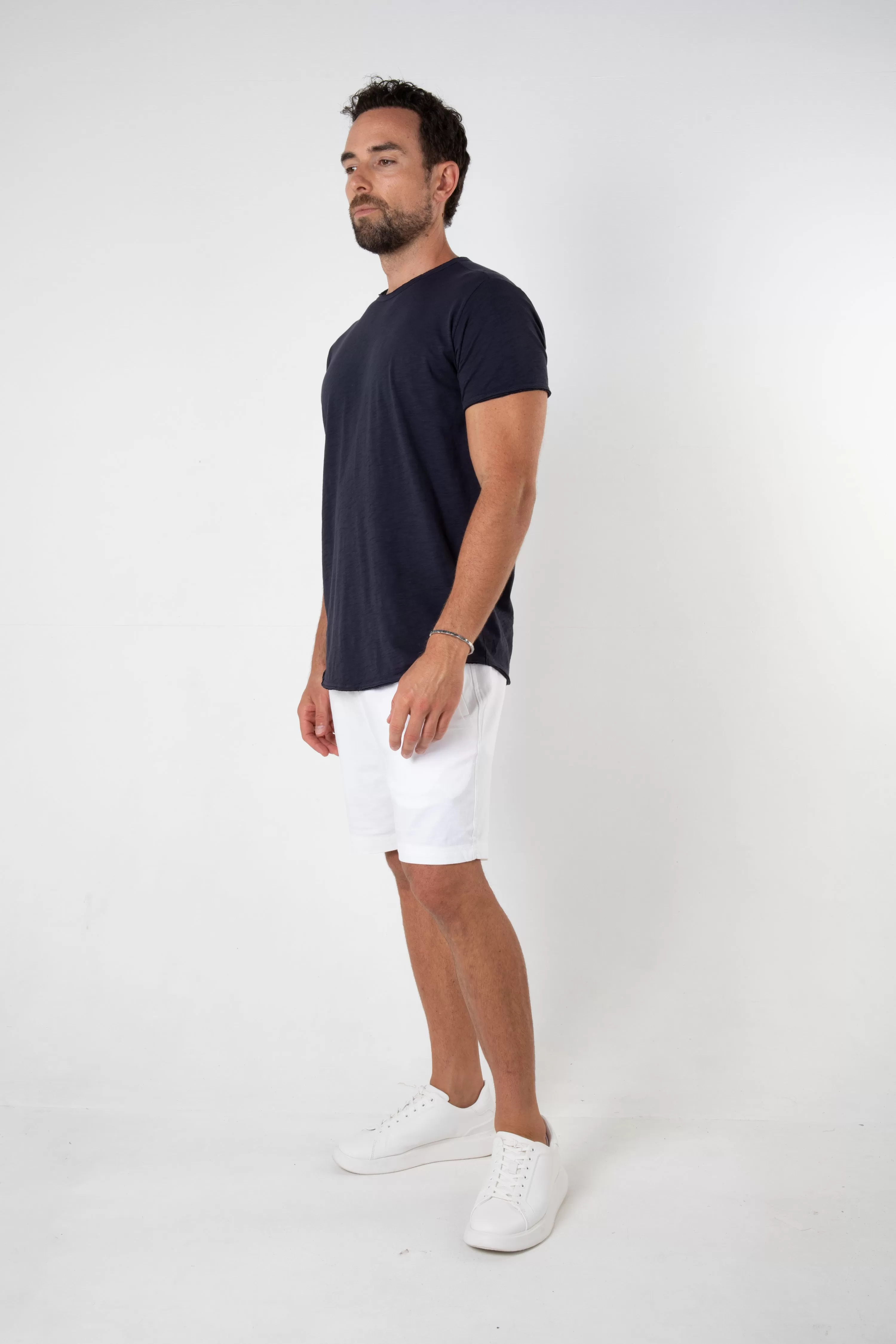 ORTEGA SLUB TEE - NAVY