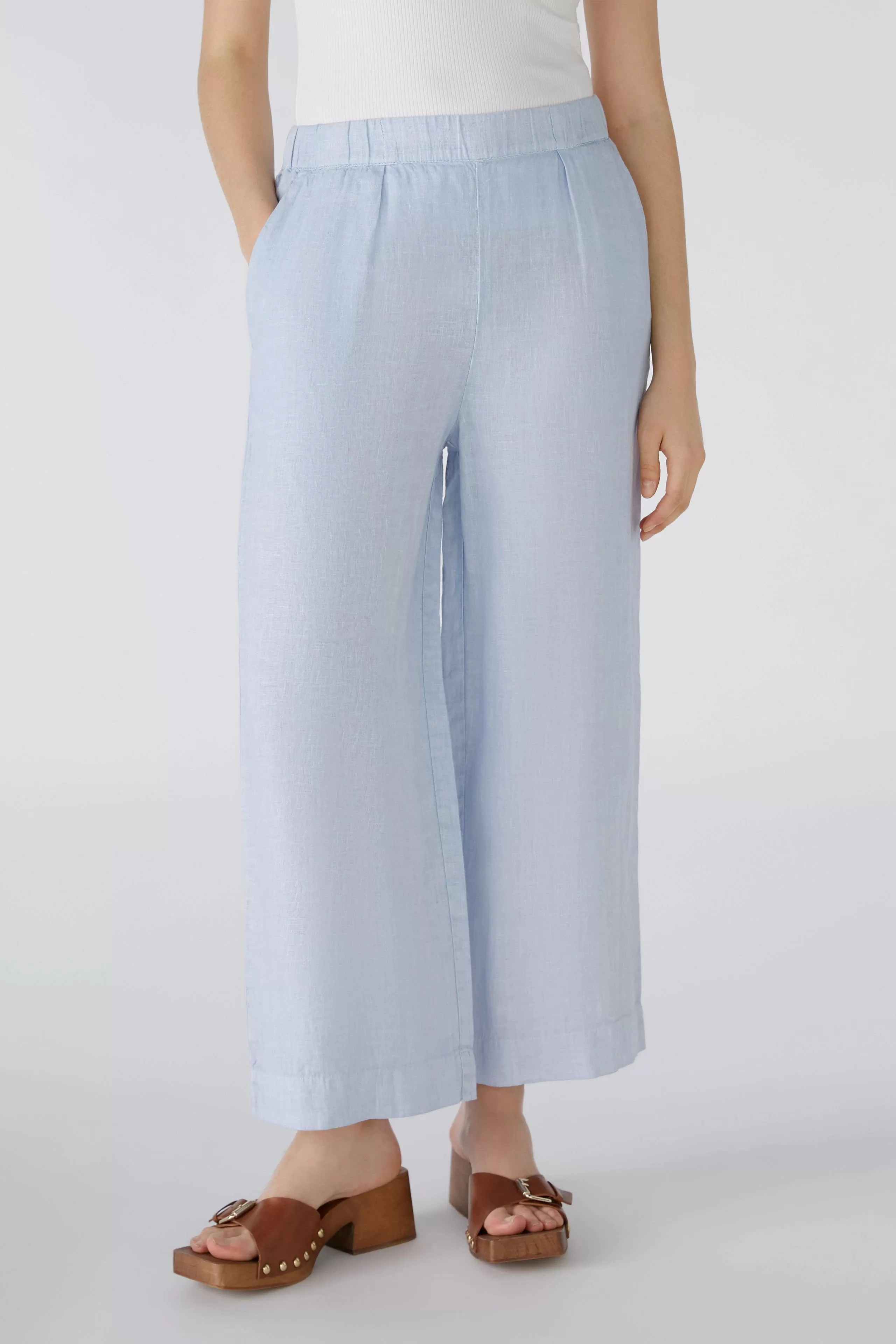 Oui Pull On Linen Culotte