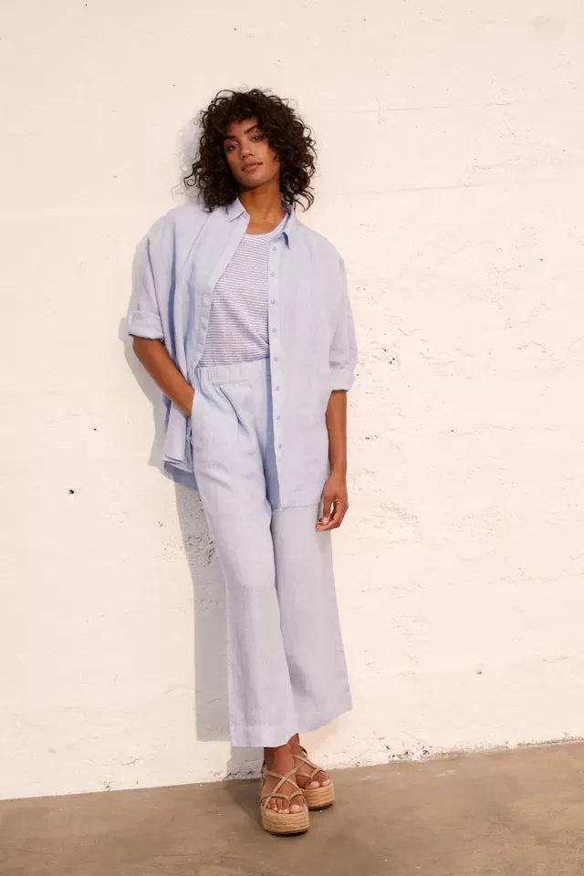 Oui Pull On Linen Culotte