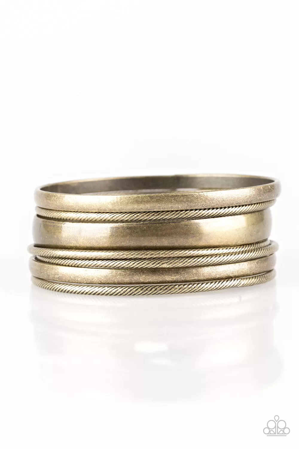 Paparazzi Sahara Shimmer - Brass Bangle Bracelet