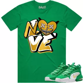 Penny 1 Stadium Green 1s Shirt to Match - GOLD METALLIC NO LOVE BAWS