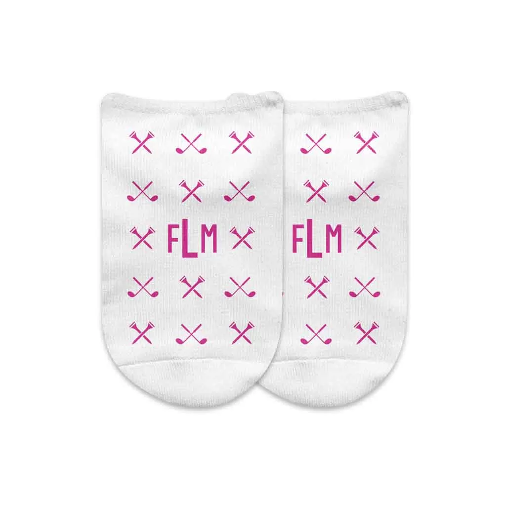 Personalized Sock Gift Box with Monogram Golf Design