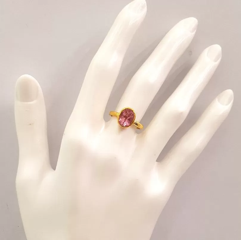 Pink Tourmaline Maxi Ring