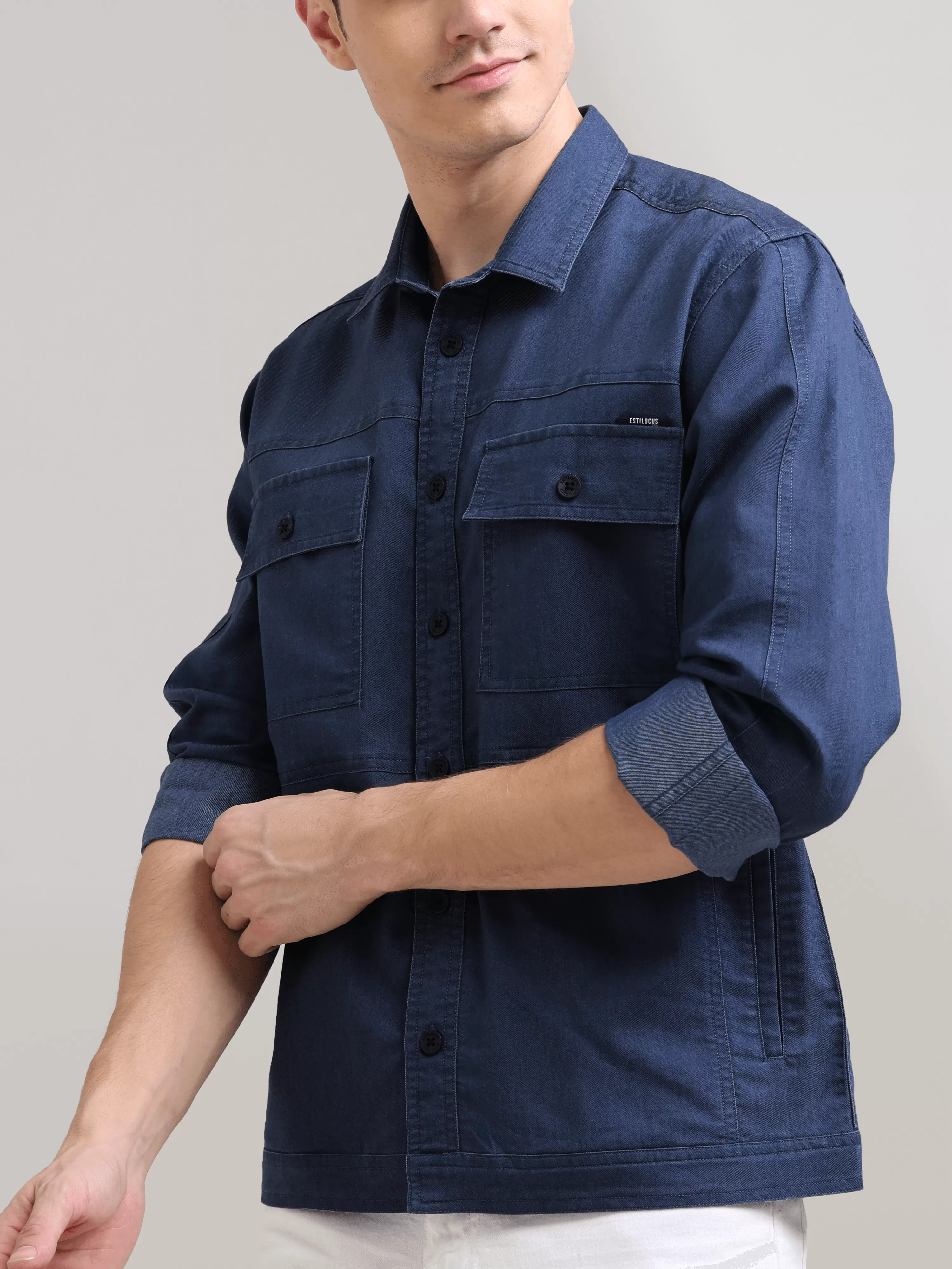 Prussian Blue Denim Shirt