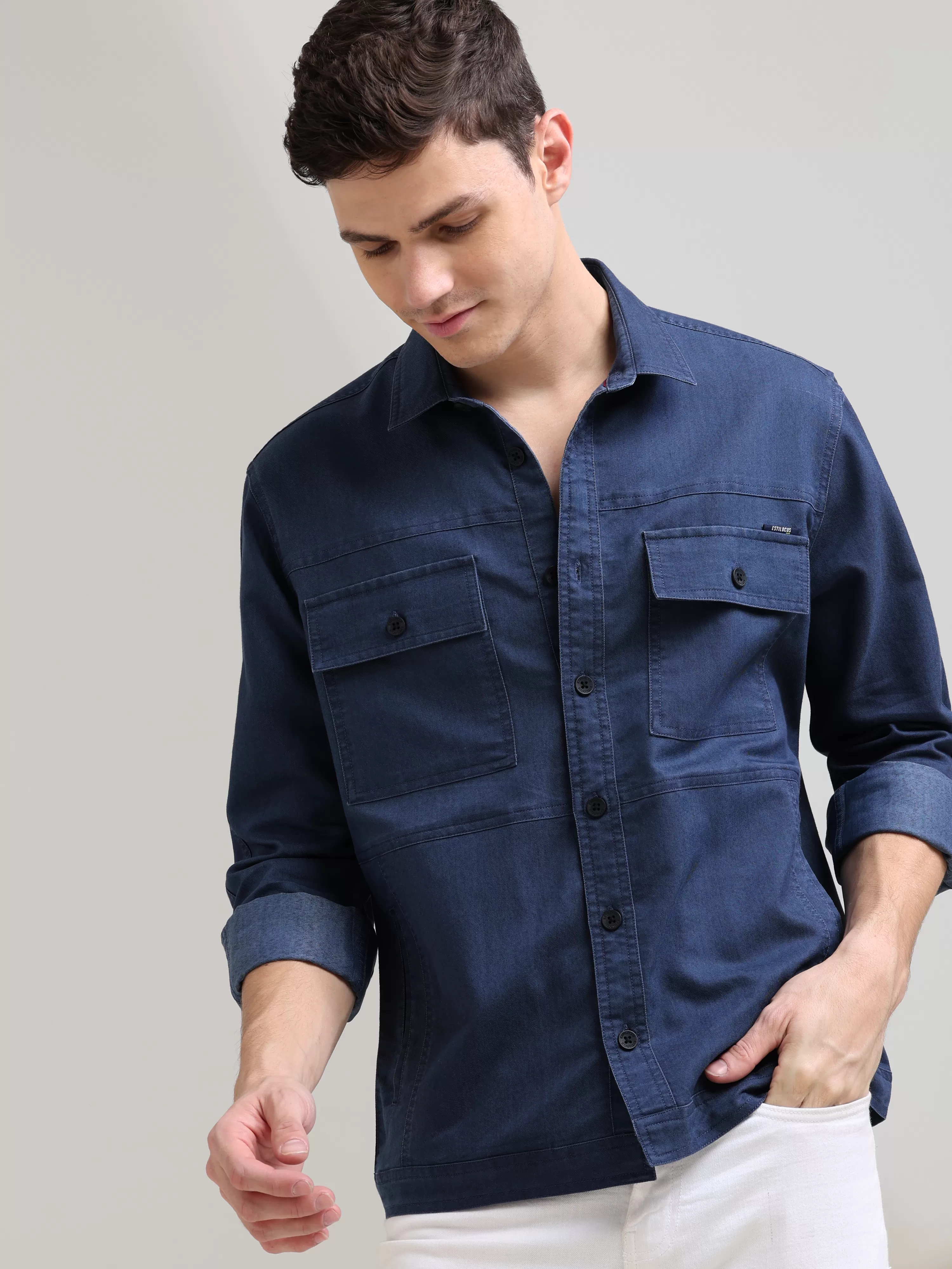 Prussian Blue Denim Shirt