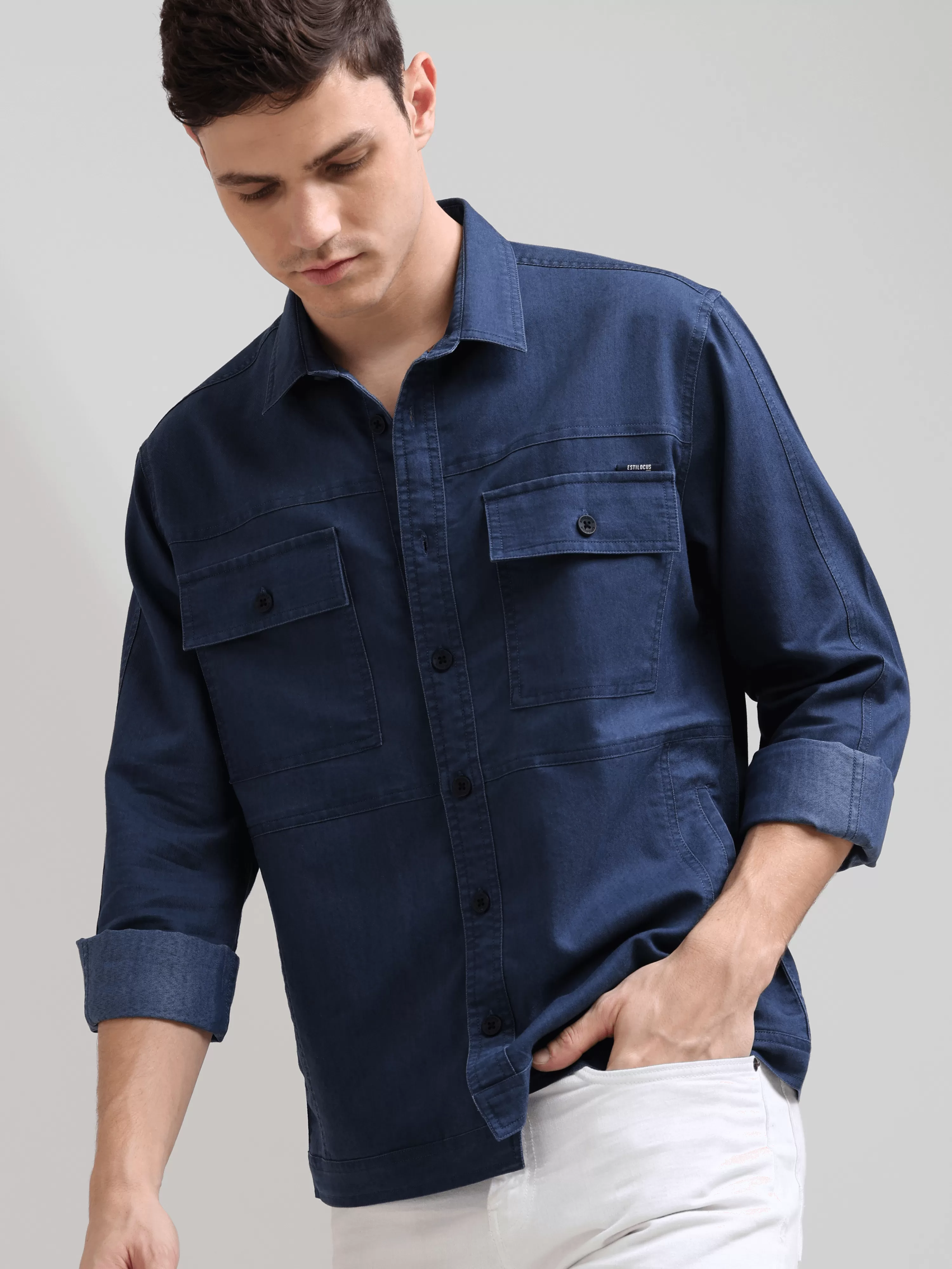 Prussian Blue Denim Shirt