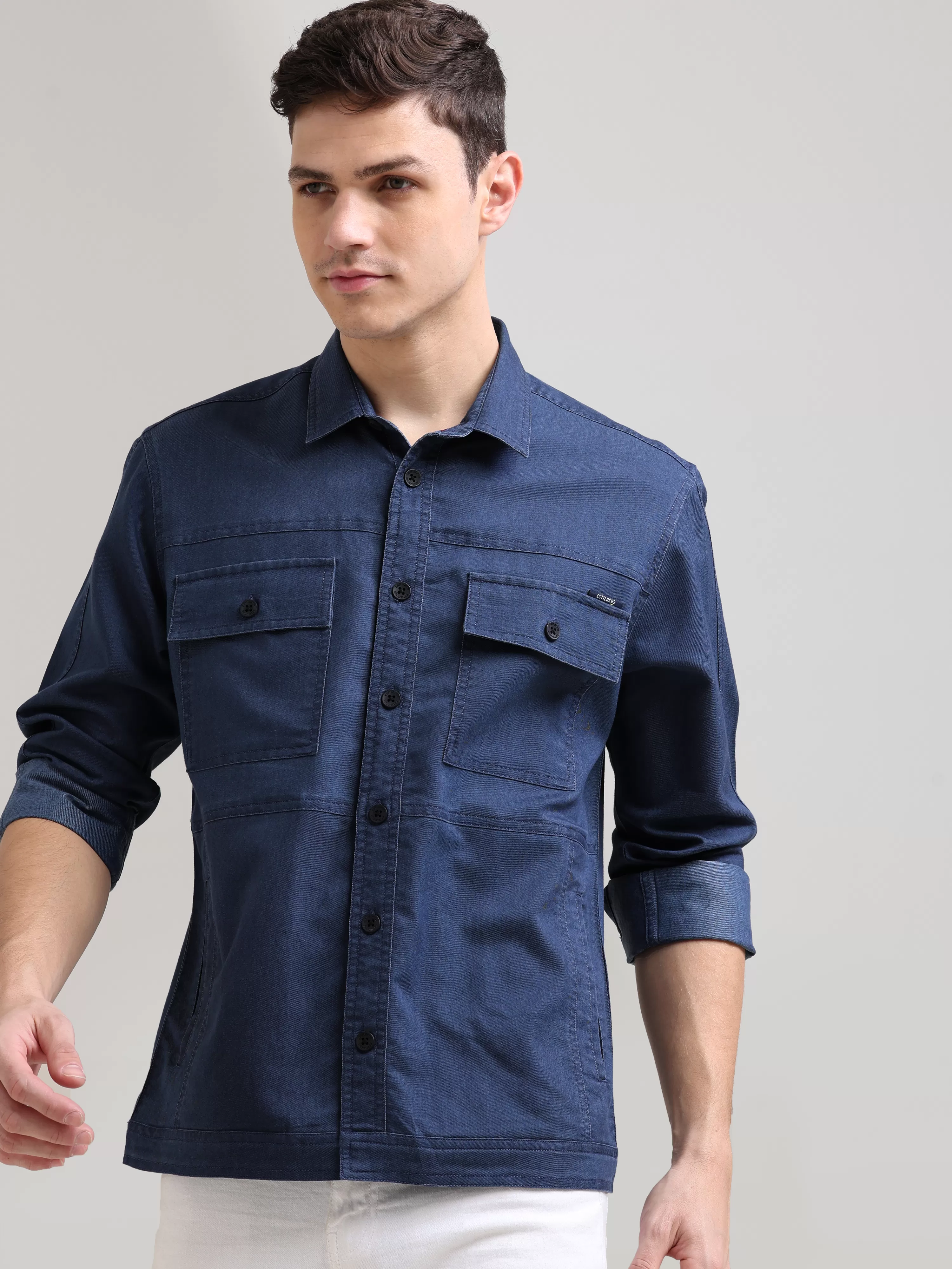 Prussian Blue Denim Shirt