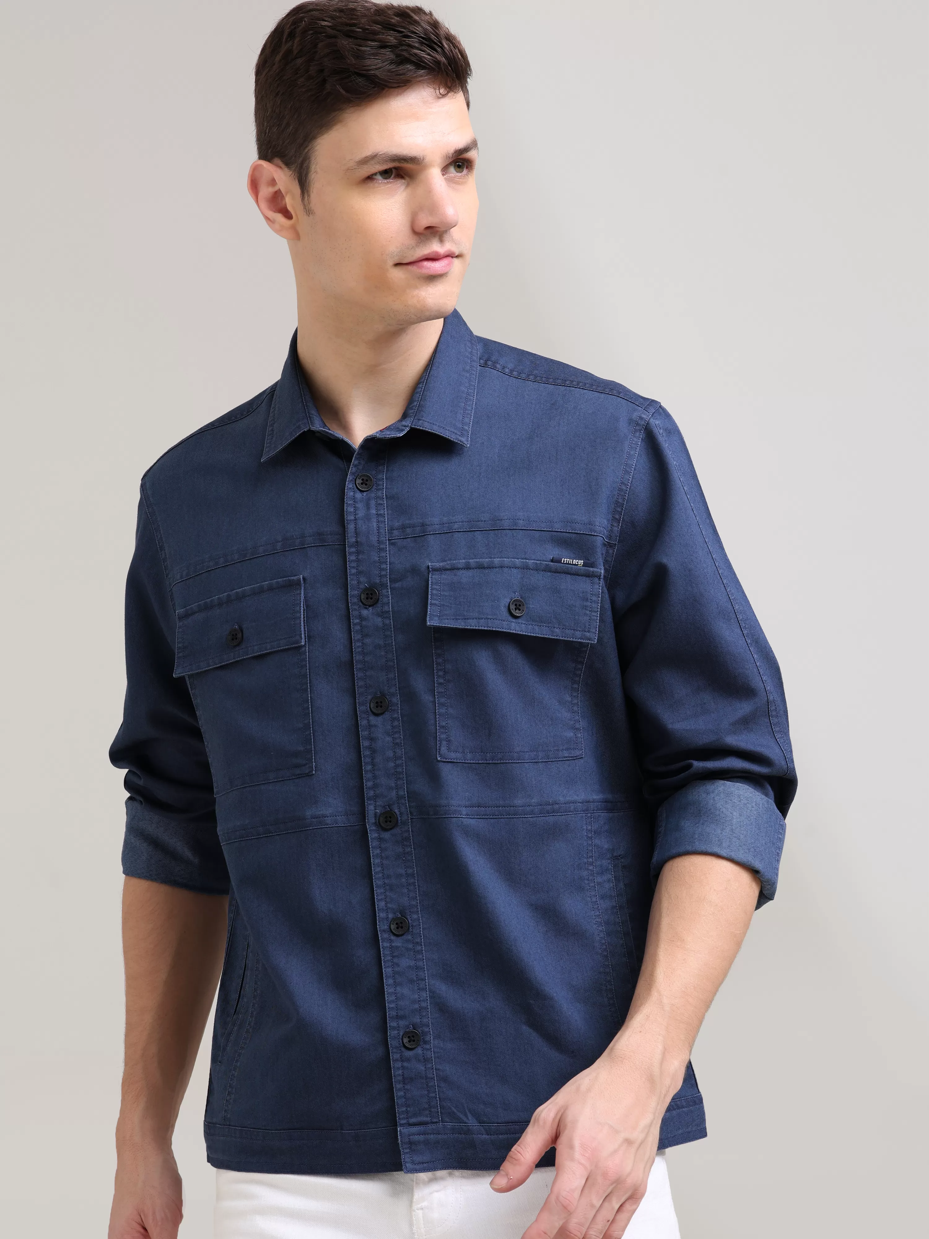 Prussian Blue Denim Shirt