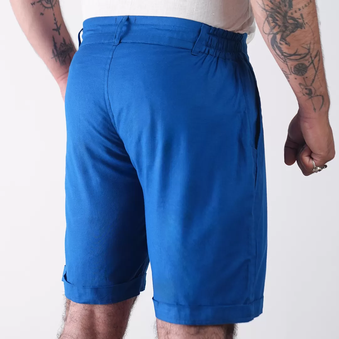 Prussian Cotton Linen Shorts