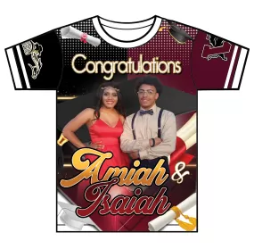 "2 Schools" Custom Designed Graduation 3D shirt