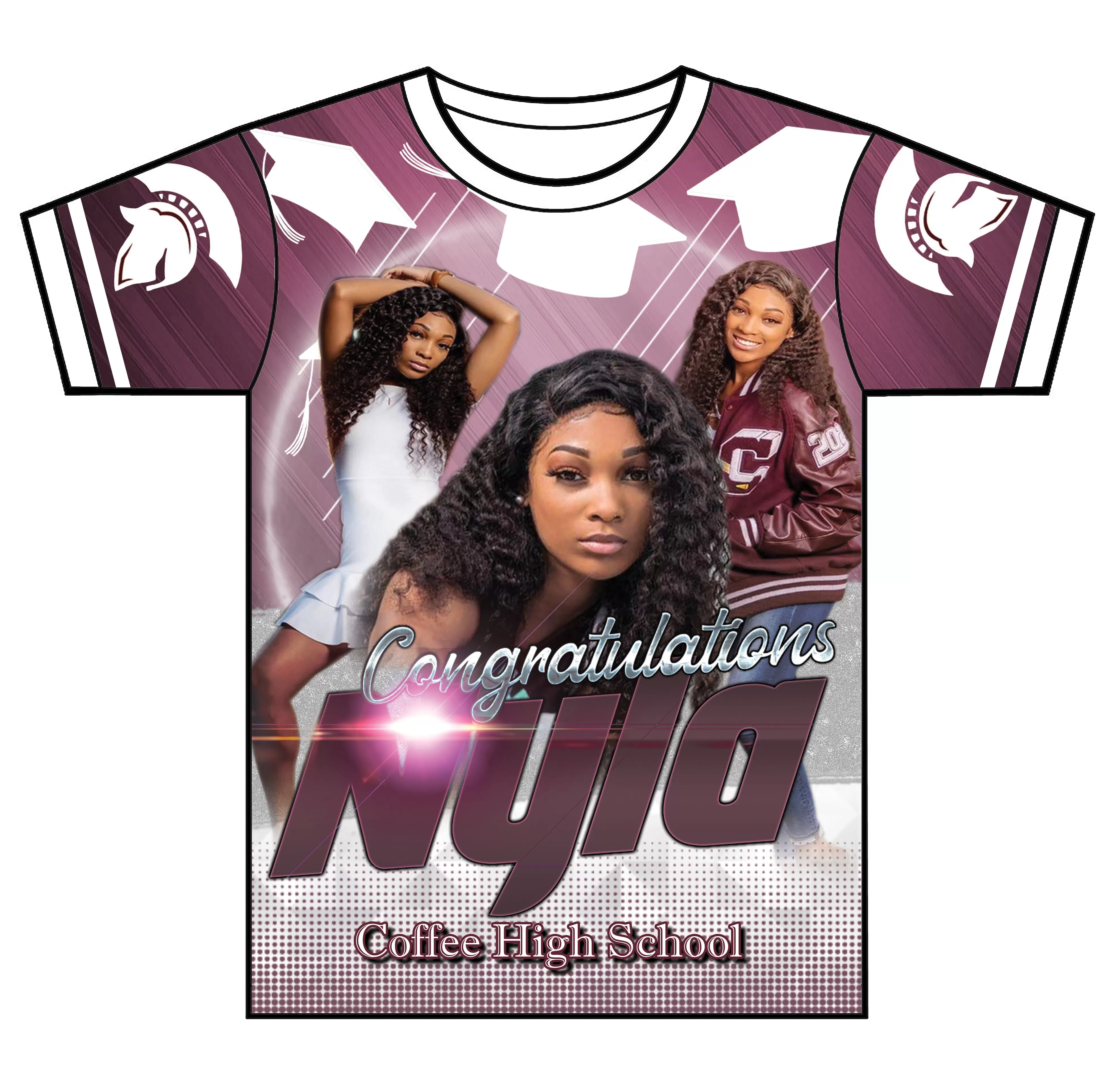 "Glamorous" Custom Designed Graduation 3D shirt