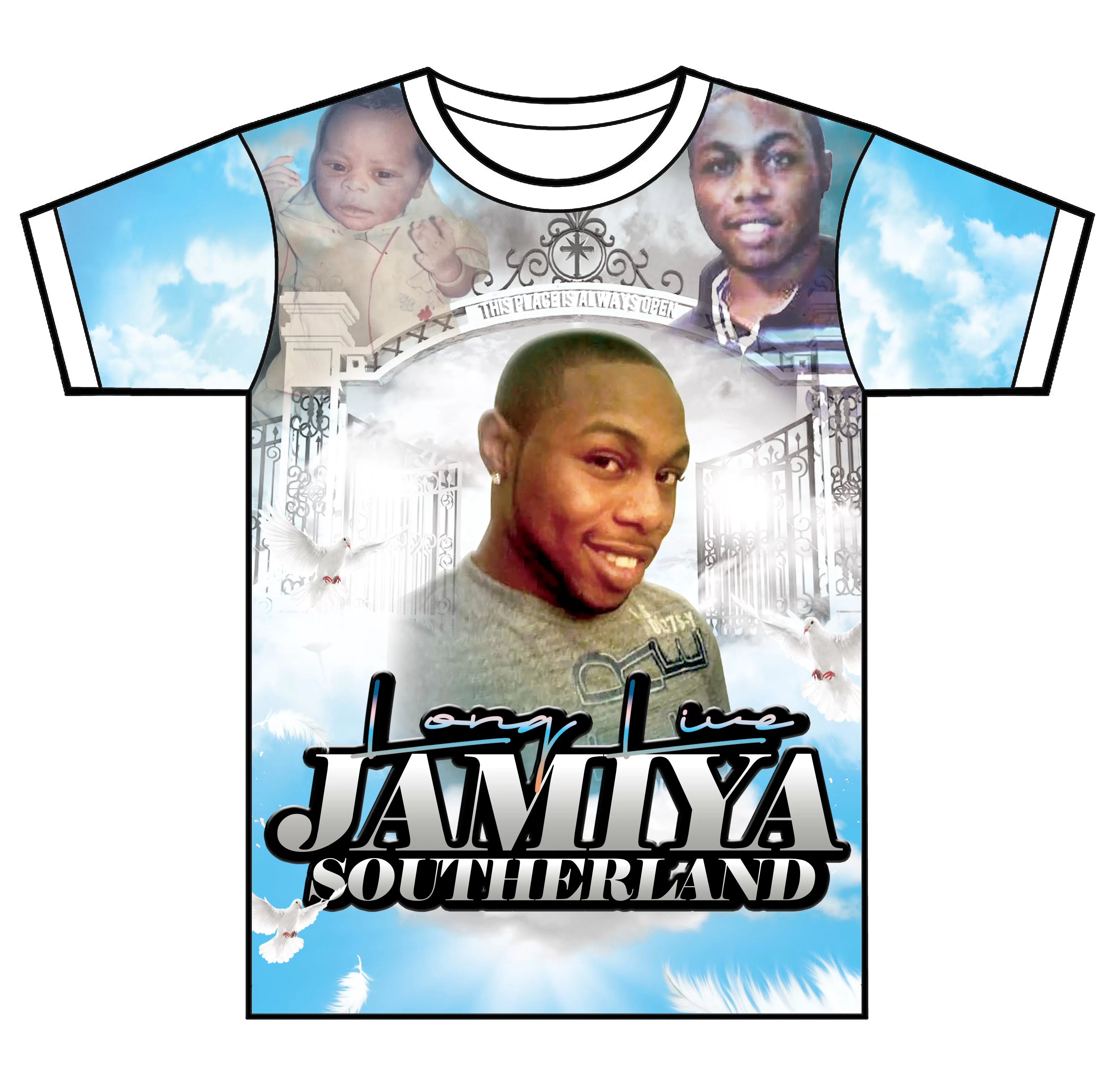 "Heavenly Gates" Custom Designed Memorial3D shirt