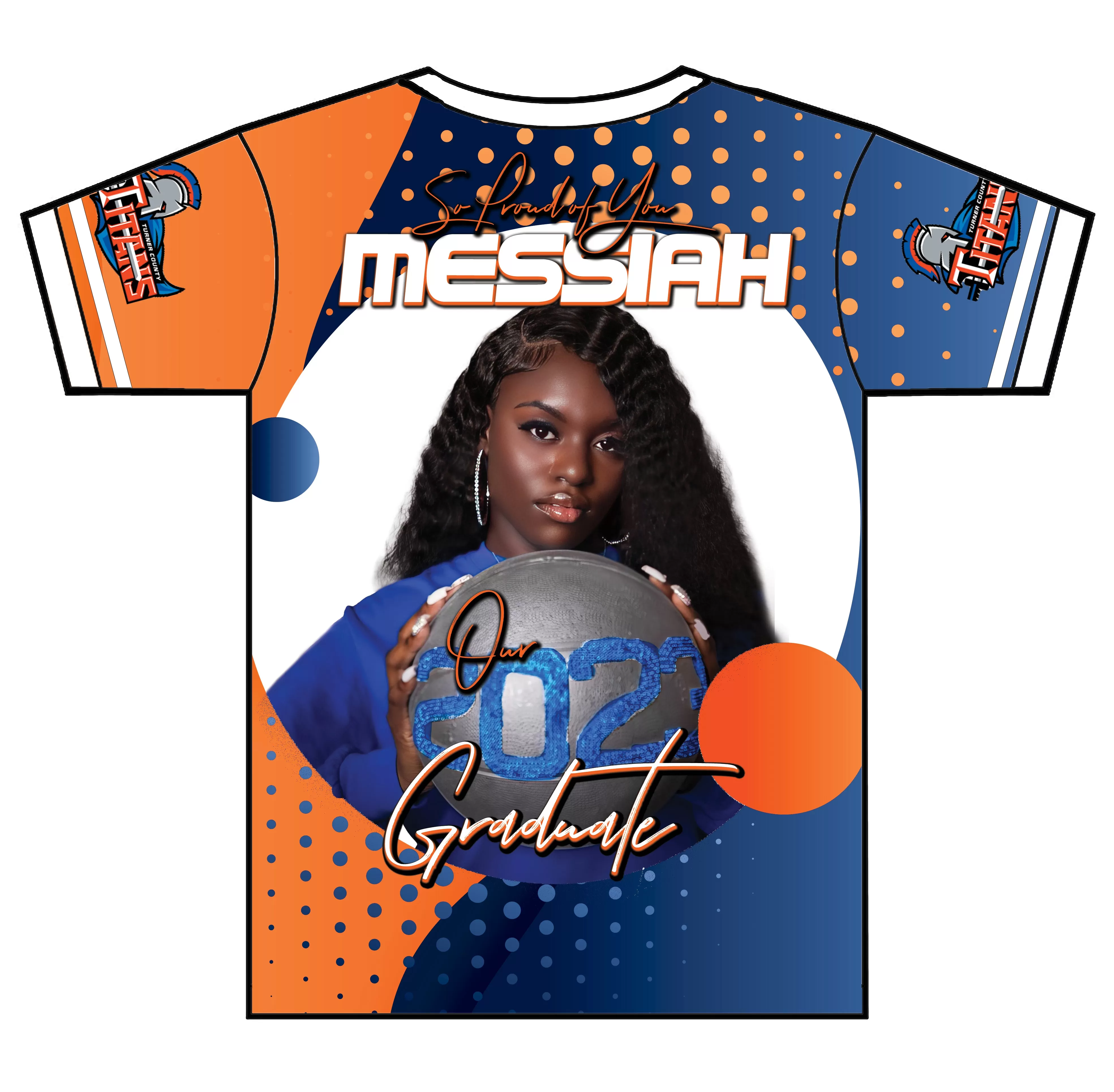 "Messiah" Custom Designed Graduation 3D shirt