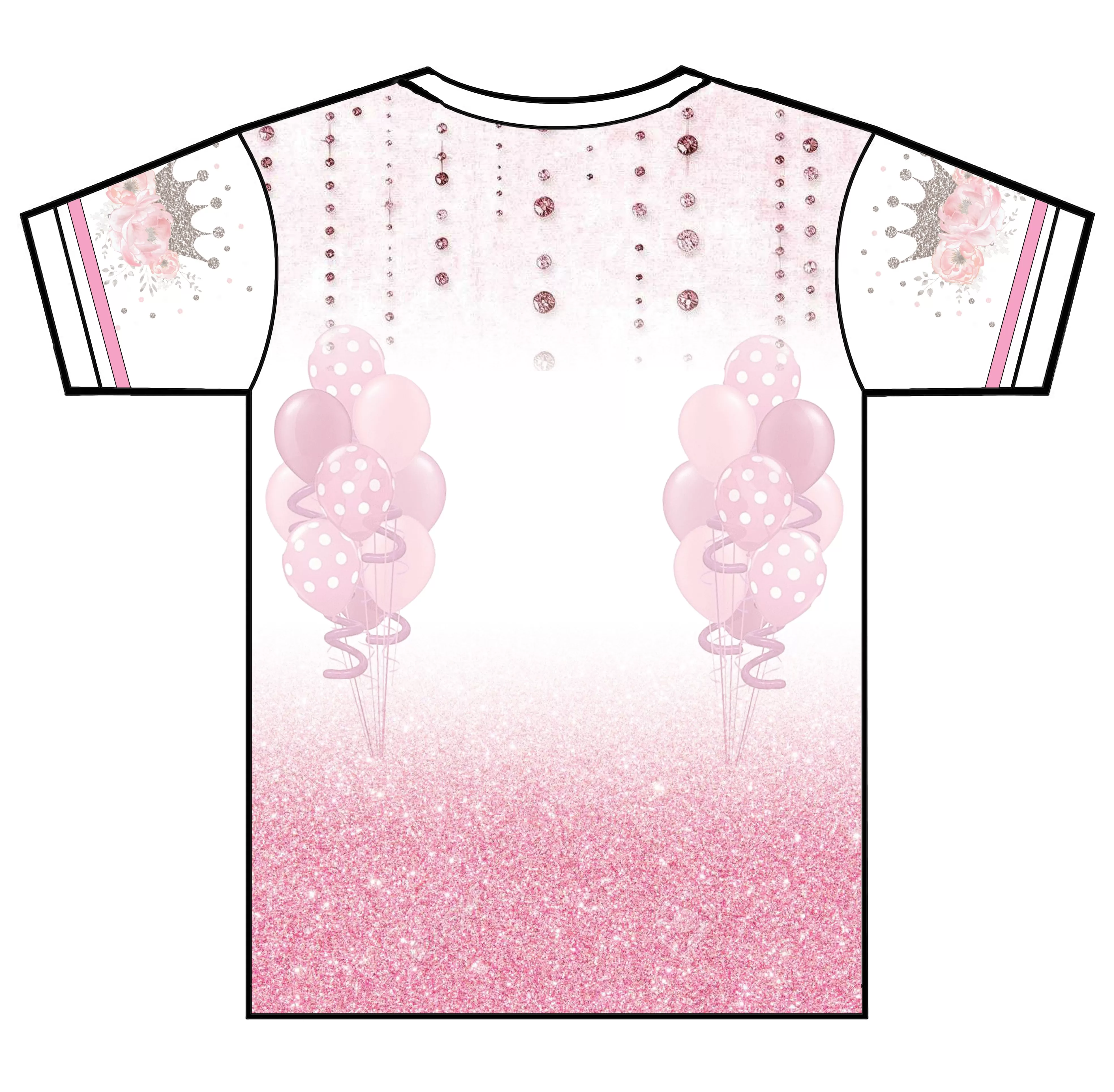 "Pink Elephants" Custom Designed Baby Shower 3D shirt