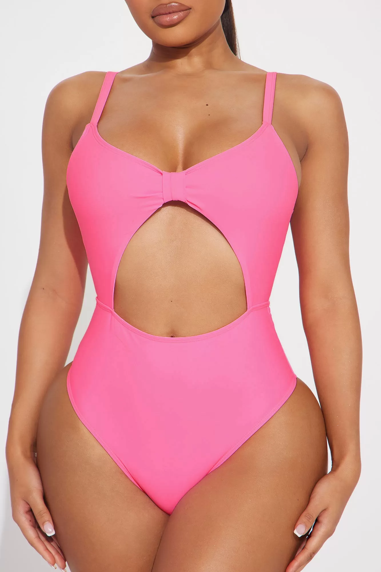 Rachel Cut Out 1 Piece Swimsuit  - Pink