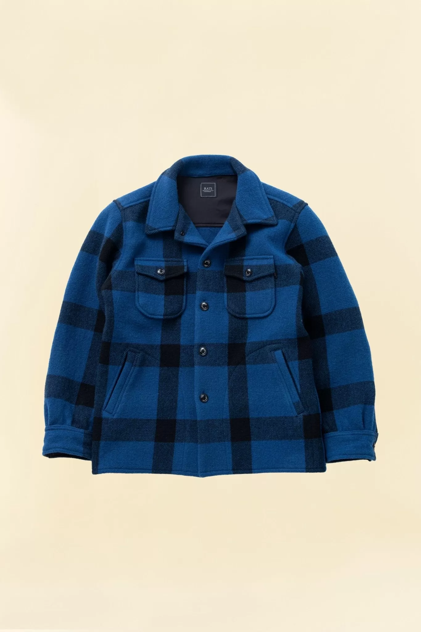 Rats Buffalo Check Shirt Jacket - Blue Check