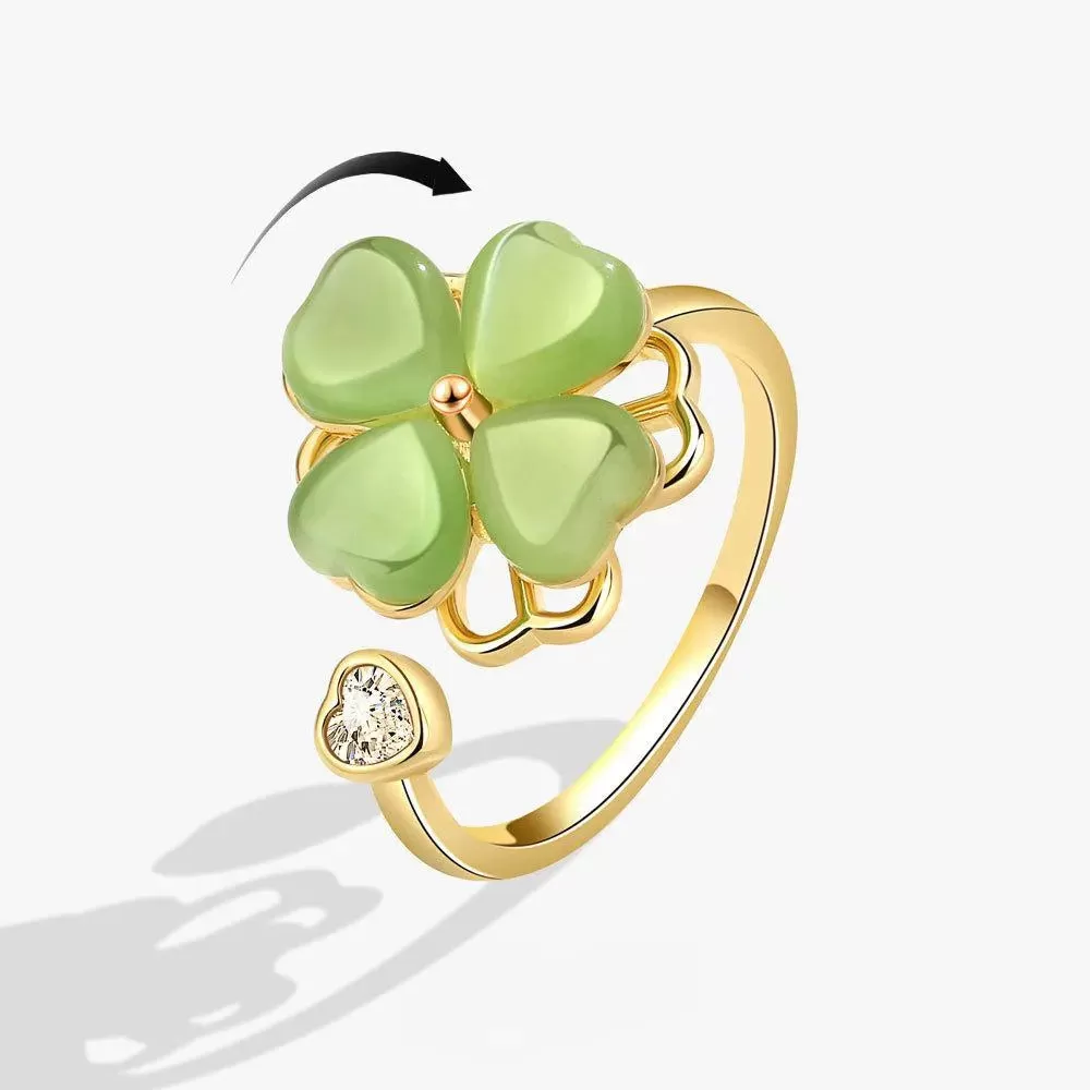 Rotating Clover Adjustable Ring