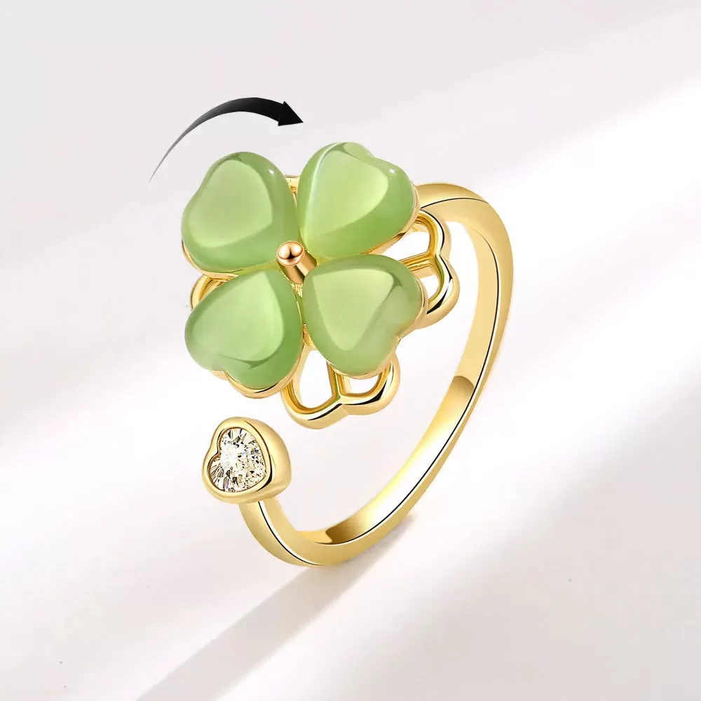 Rotating Clover Adjustable Ring