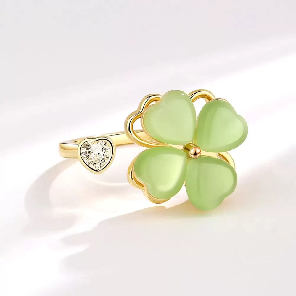 Rotating Clover Adjustable Ring