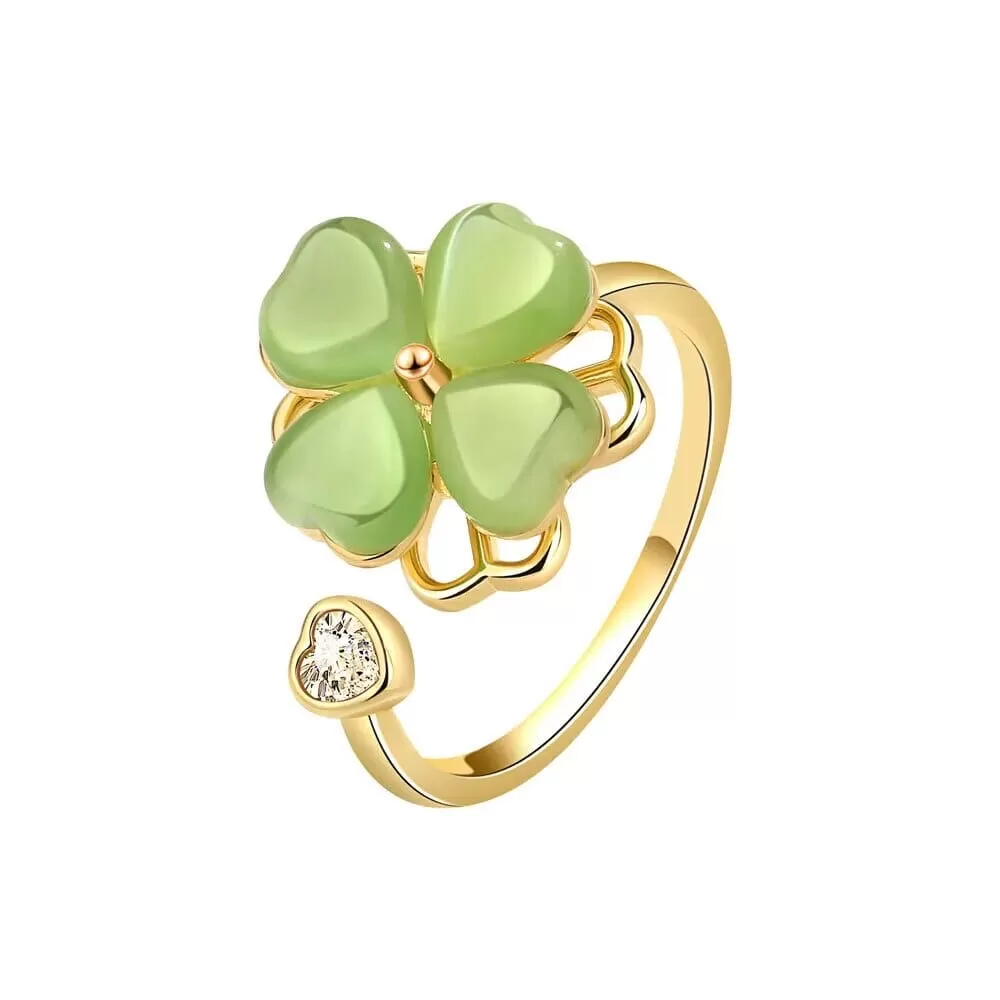 Rotating Clover Adjustable Ring