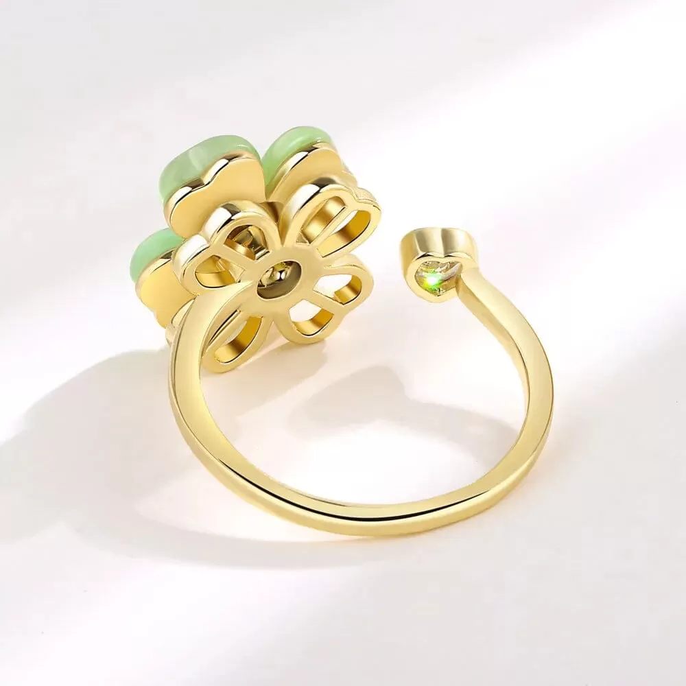 Rotating Clover Adjustable Ring