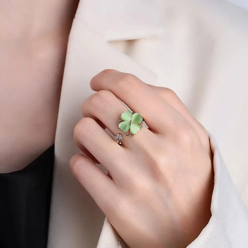 Rotating Clover Adjustable Ring