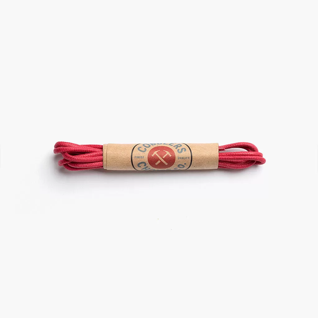 Round Waxed Cotton Laces | Red