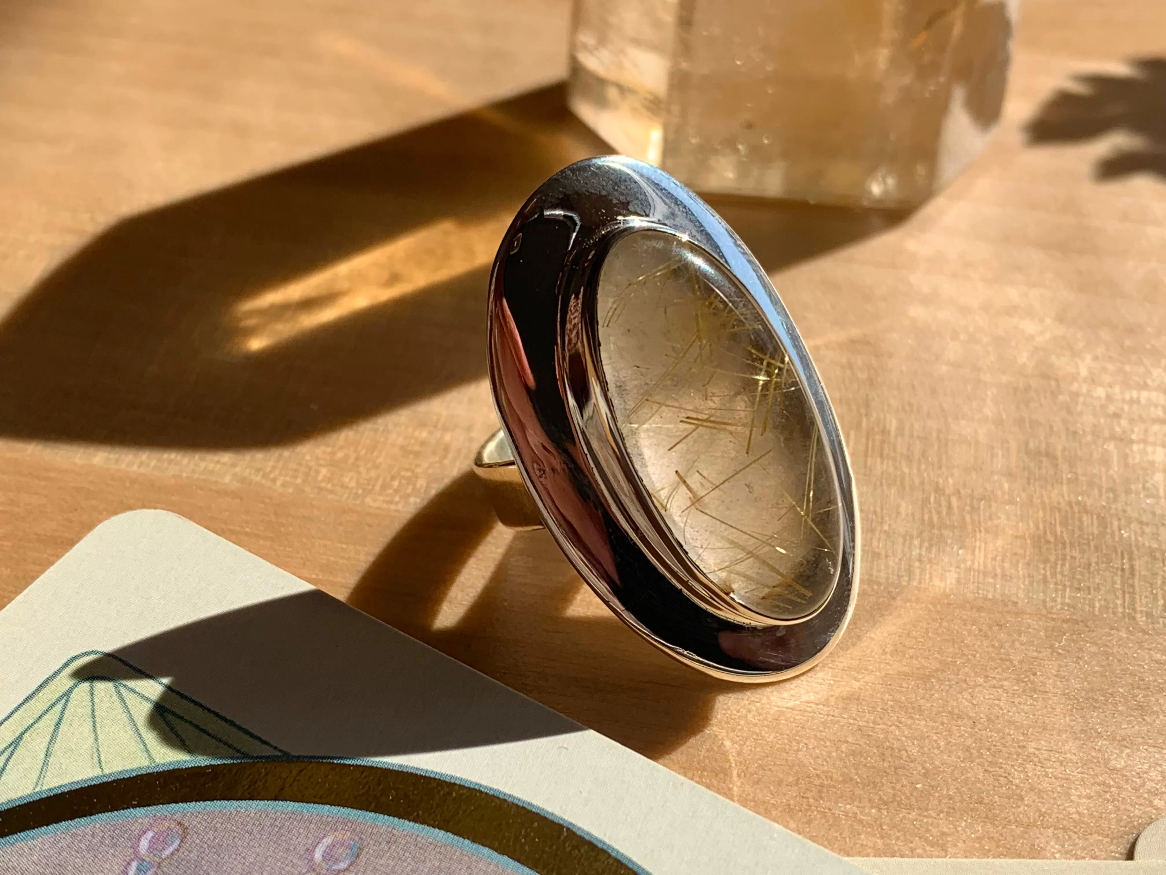 Rutilated Quartz Dinah Ring - Oval