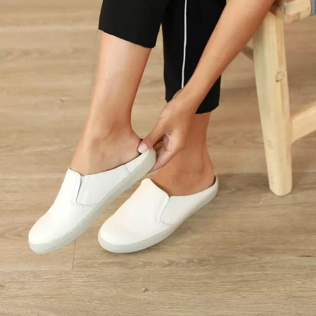 Slip-on sneakers with Removable Footbed in White - 12584