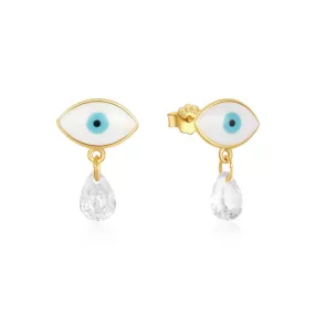 Sterling Silver Funny Eye Drop Earrings