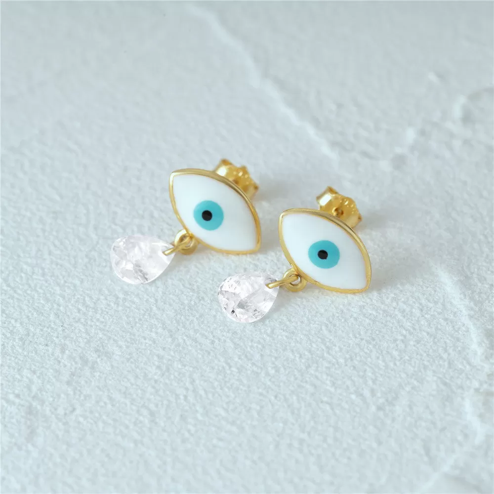 Sterling Silver Funny Eye Drop Earrings