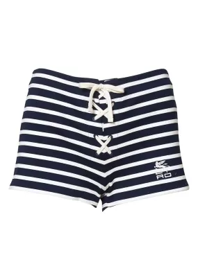 Striped shorts with Logo