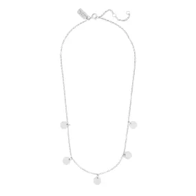 SUKI STATEMENT COIN NECKLACE SILVER