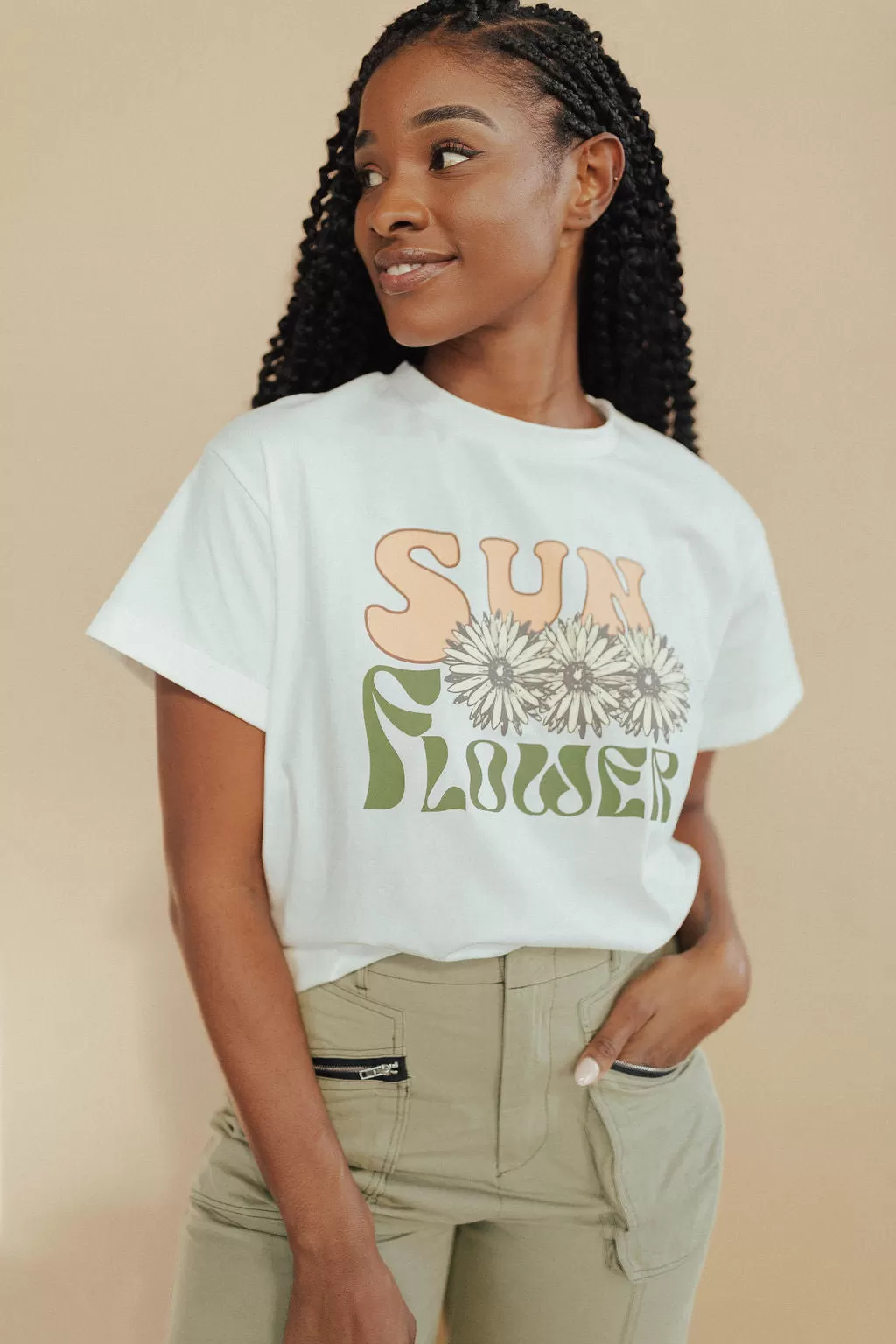 *Sun Flower Graphic Tee FINAL SALE