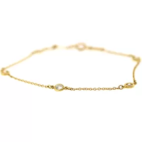 Tiffany and Co. Elsa Peretti Diamond by the Yard 18k Yellow Gold Bracelet