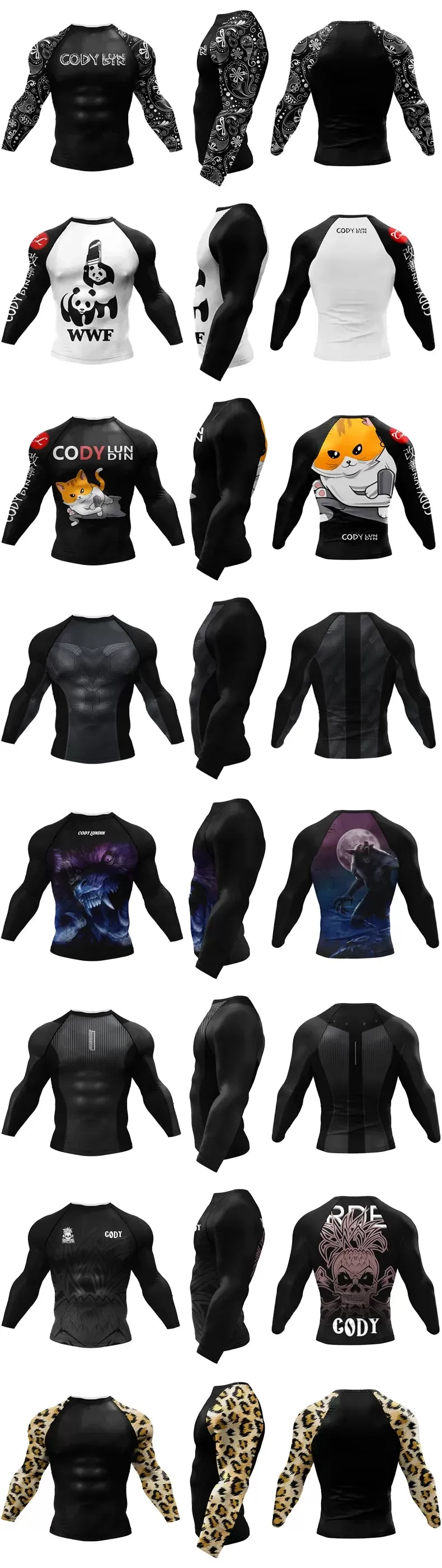 Tribal 'Paisley' Elite Long Sleeve Compression Rashguard