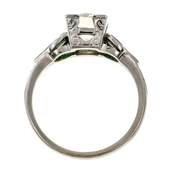 Vintage Diamond Engagement Ring, Old European cut 1.13ct.