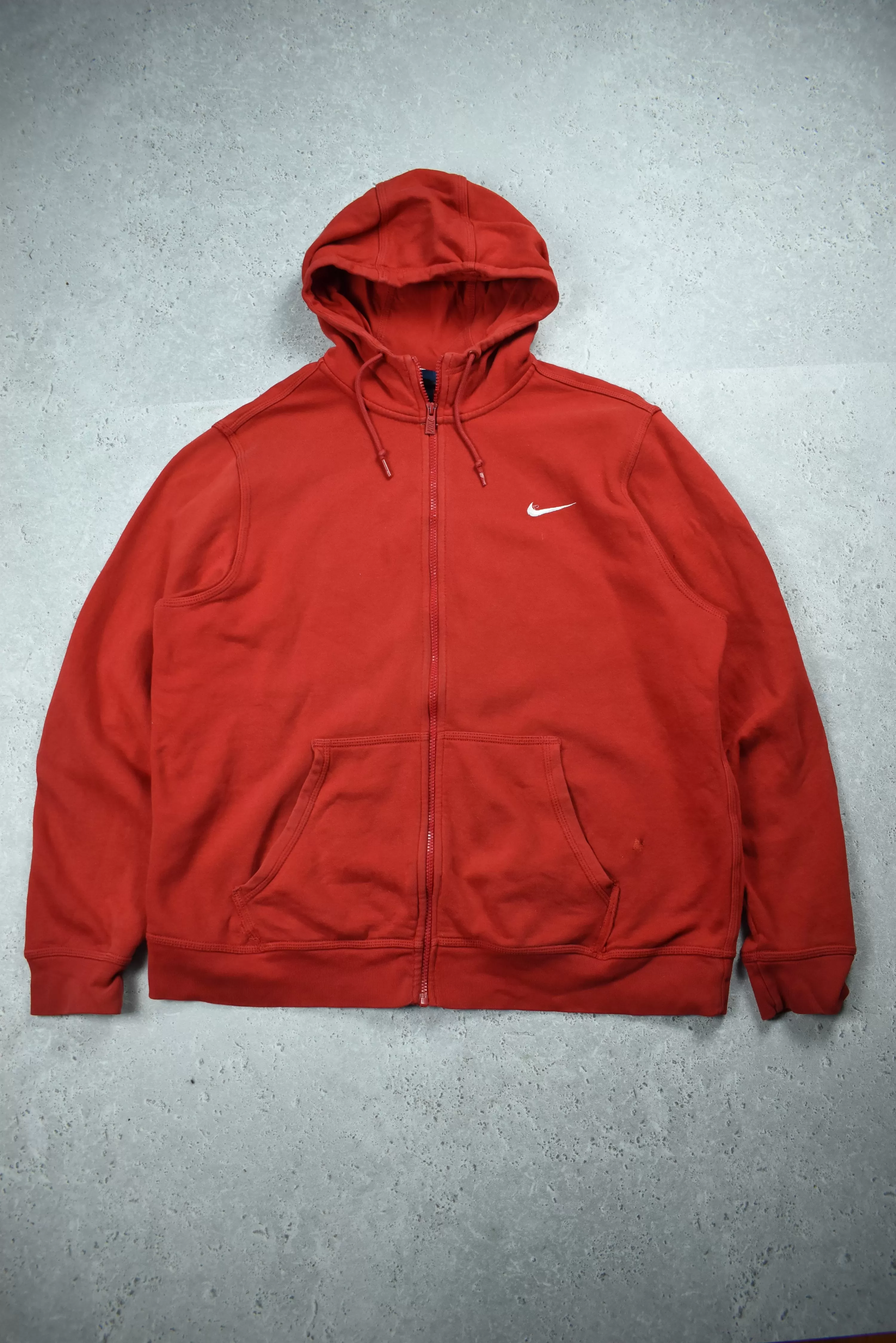 Vintage Nike Embroidered Swoosh Full Zip Hoodie XL