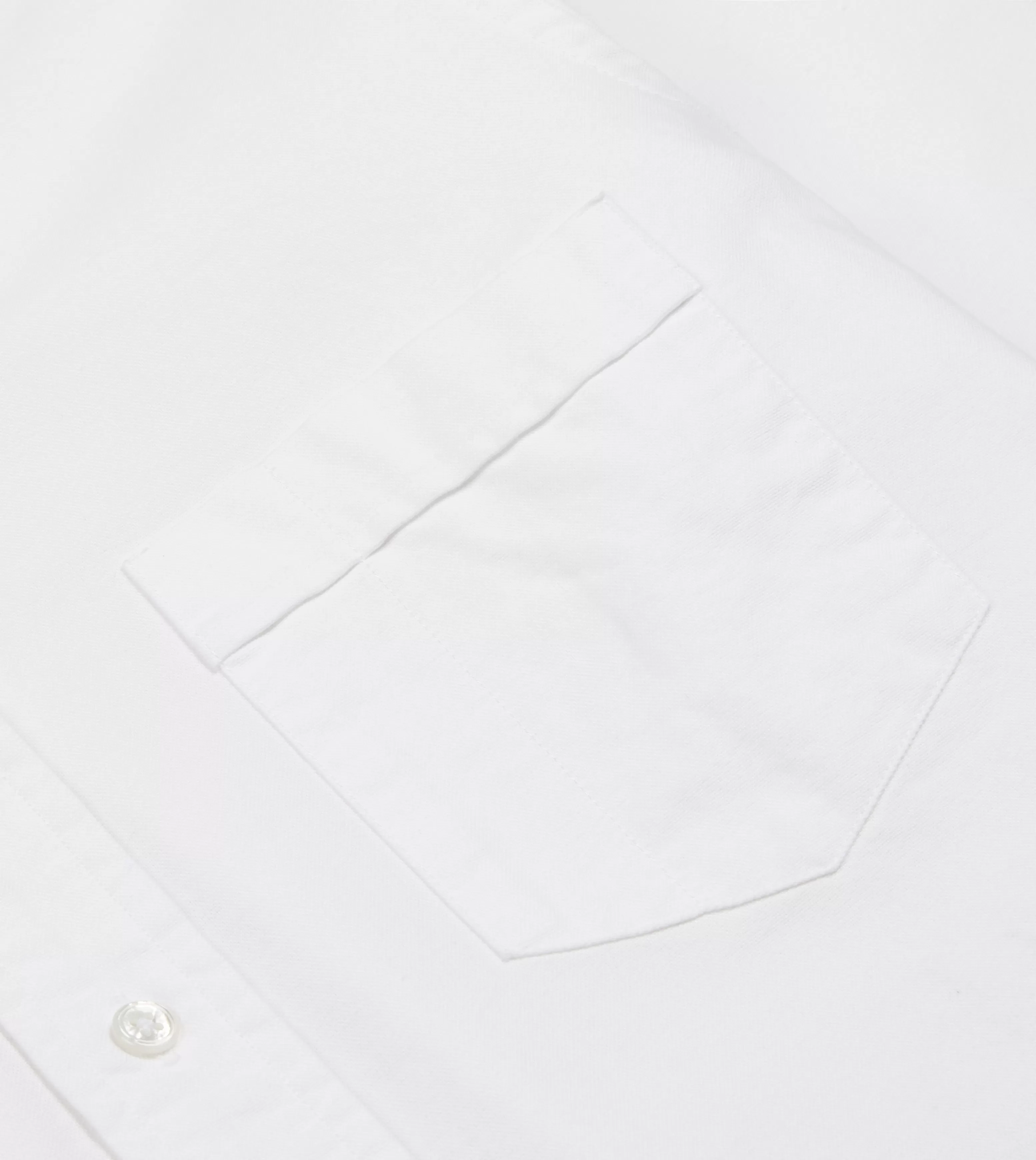 White Oxford Cotton Cloth Button-Down Shirt