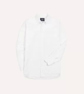 White Oxford Cotton Cloth Button-Down Shirt