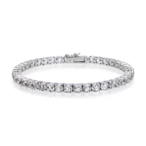 White Topaz Round Tennis Bracelet