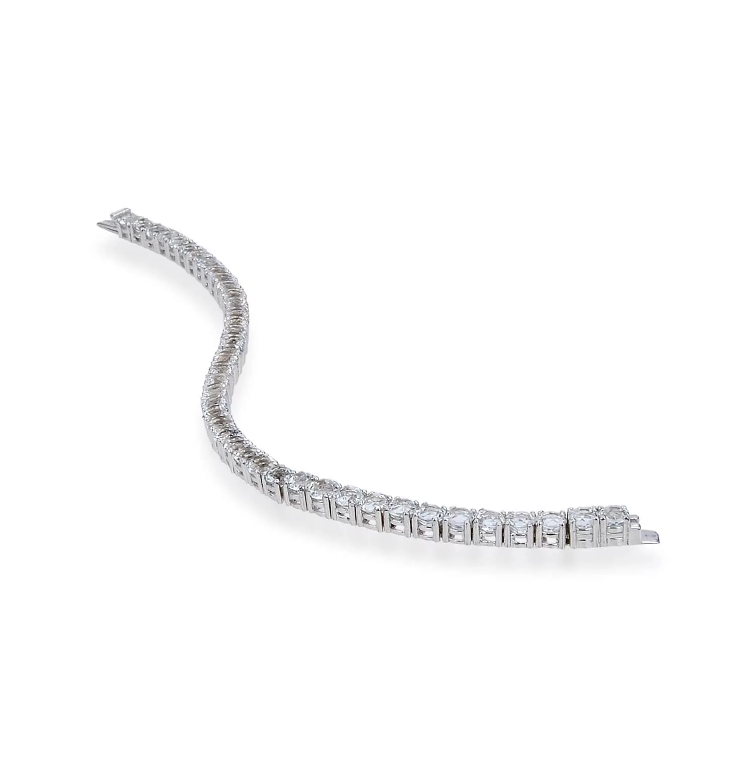 White Topaz Round Tennis Bracelet