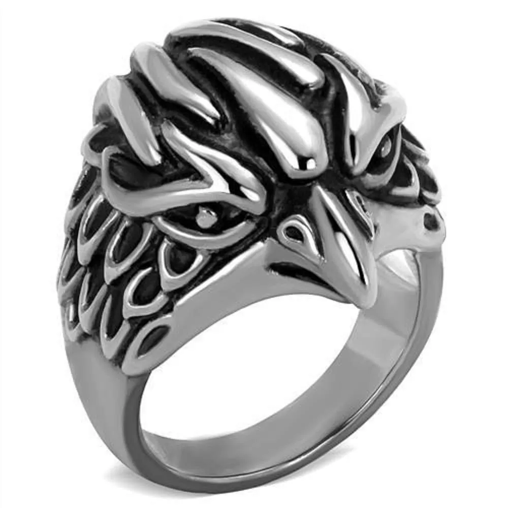 WildKlass Stainless Steel Ring High Polished Men Epoxy Jet