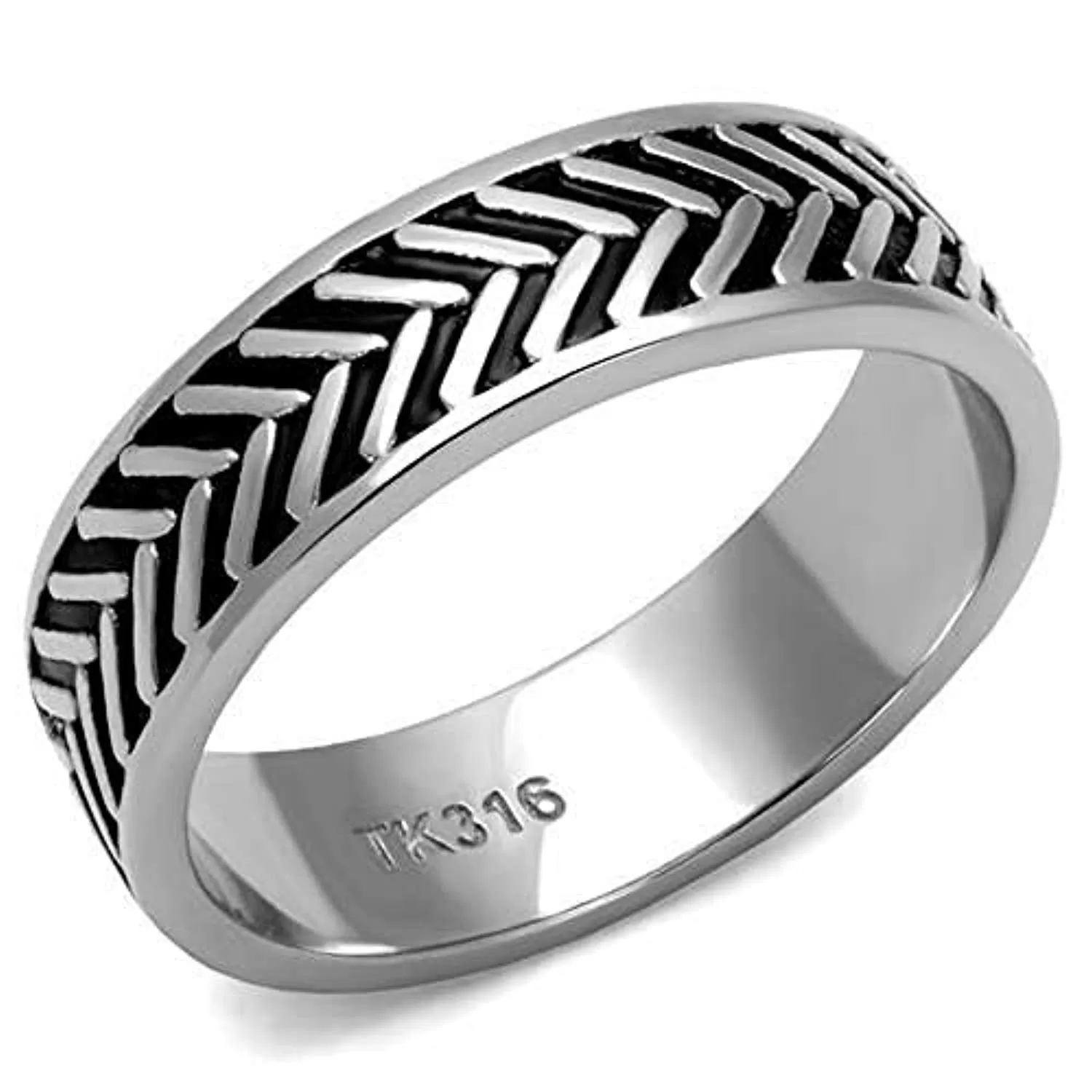 WildKlass Stainless Steel Ring High Polished Men