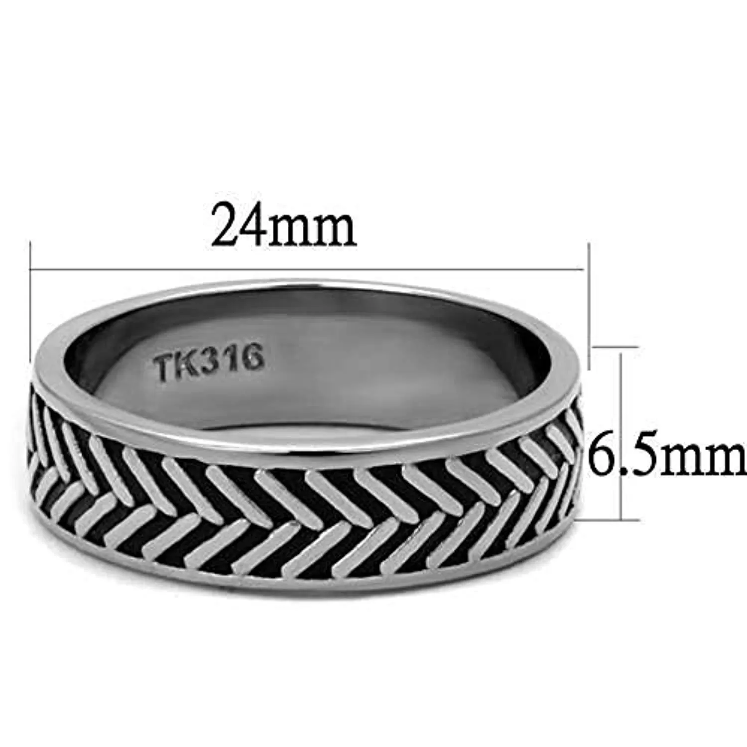 WildKlass Stainless Steel Ring High Polished Men