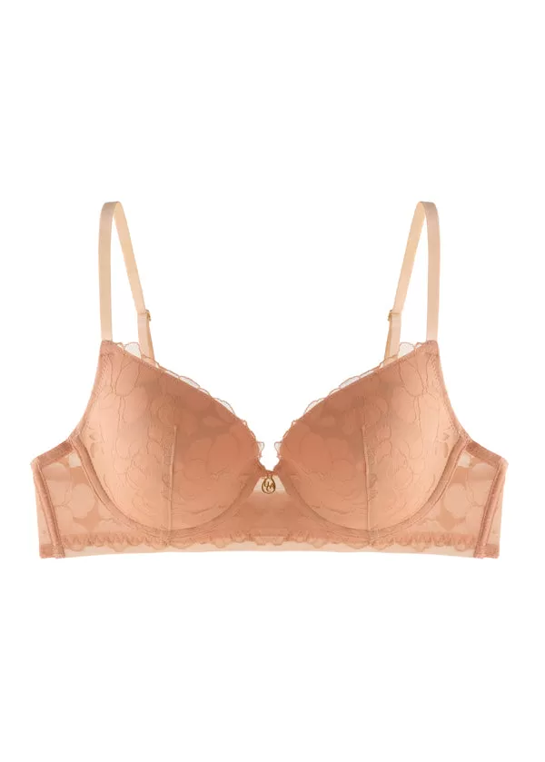 ZARINA Plus Flower Lace Push-Up Demi Bra