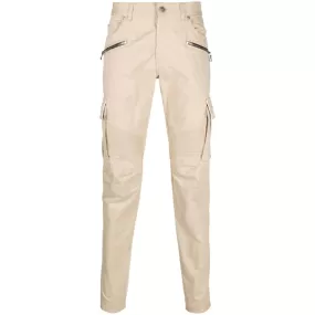 Zip-Up Cotton Tapered Trousers